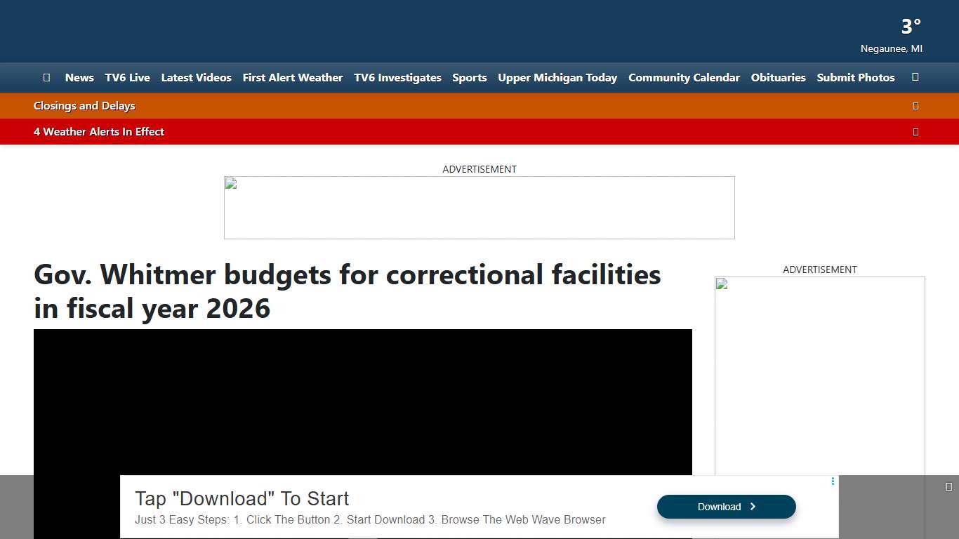 Gov. Whitmer budgets for correctional facilities in fiscal year 2026